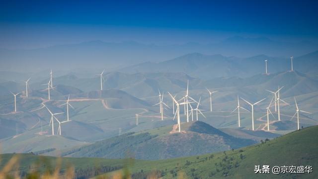 承德坝上草原全景，承德如画美景丰宁坝上草原