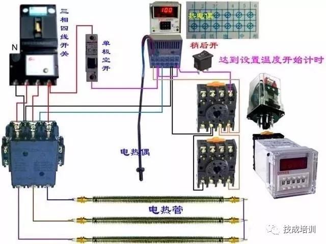 回路开关接线图，断路器接触器控制回路线路图（电工必备，电路图与接线图大全）