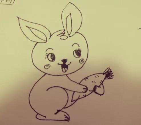 怎么画小兔子简单又漂亮,100种食物简笔画 步骤