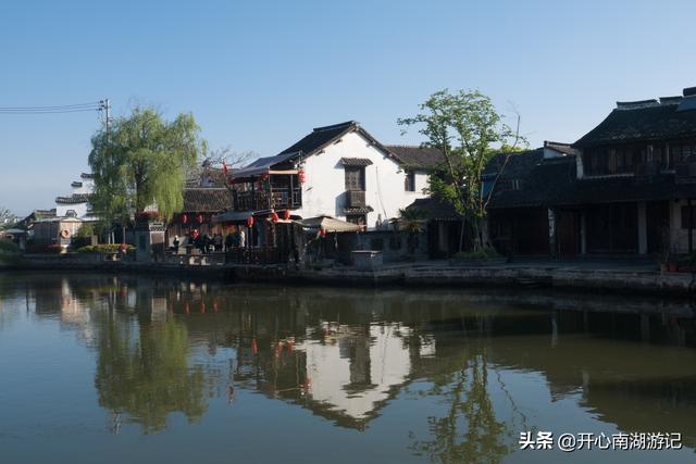 浙江省嘉兴西塘古镇风景区，江南美丽水乡掠影