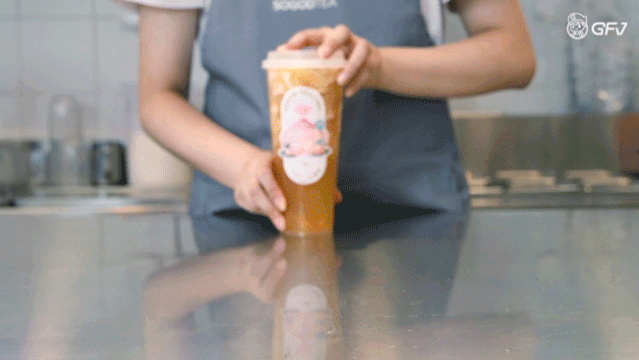 新场街茶屿水果茶，超巨型红色水果茶城堡