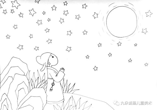 稚子弄冰诗配画，古诗配画简单1分钟搞定（打油诗配画，太有趣啦）