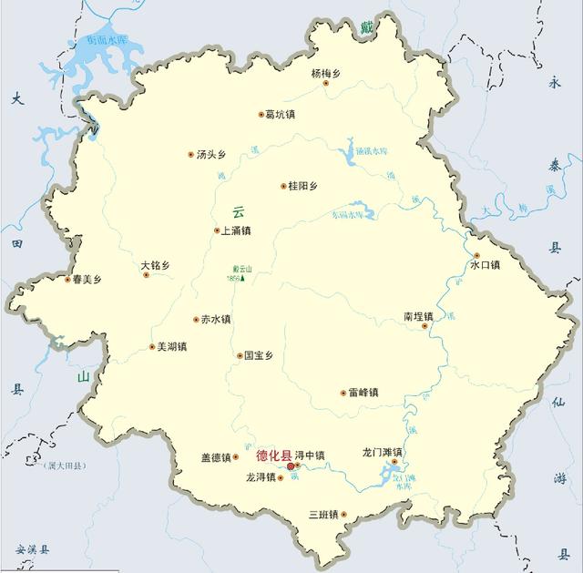 德化县属于哪个市，九江德化县地图