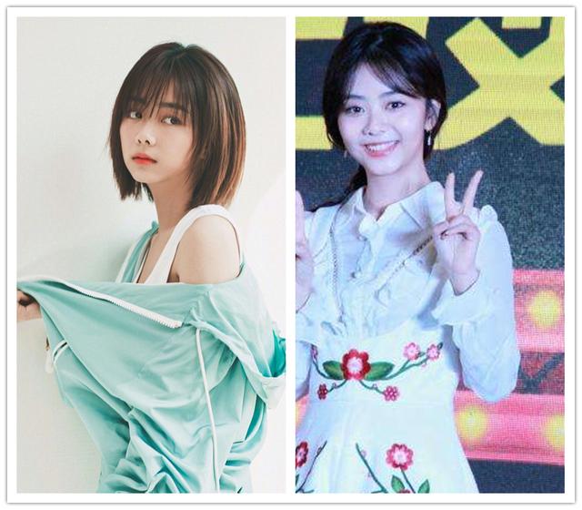 谭松韵简单的同款发型，赵露思、谭松韵牛角包发型