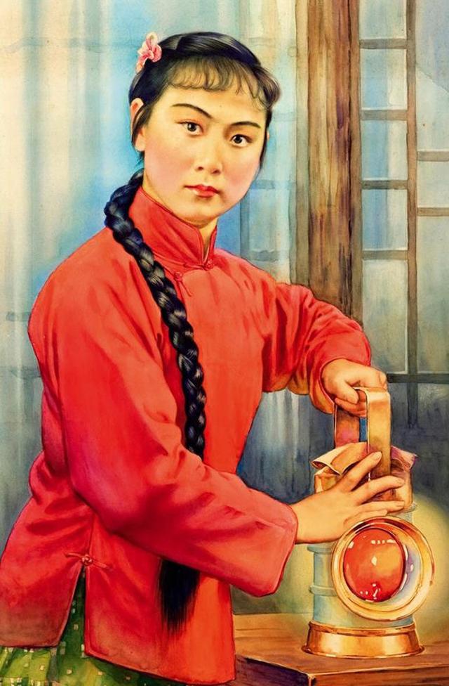 李铁梅是现代京剧红灯记的人物吗，红色画卷两幅现代京剧红灯记中的李铁梅画像