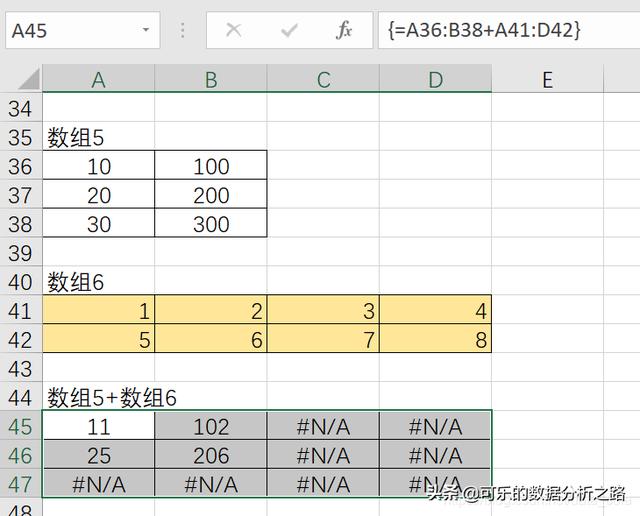 数组编写公式，excel数组公式最入门的教程