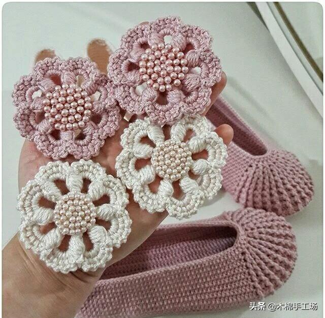 钩鞋子教程从头到尾纯色，像我这样手工钩编一双