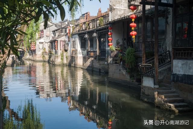 浙江省嘉兴西塘古镇风景区，江南美丽水乡掠影