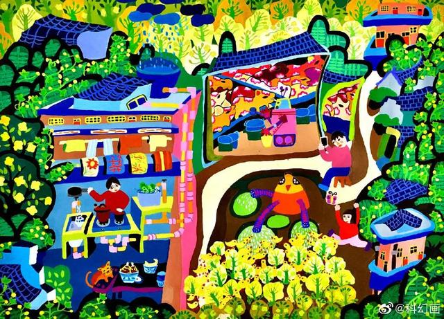 儿童科幻画图片大全，超全超经典科幻画（少年儿童科幻画大赛作品优秀）