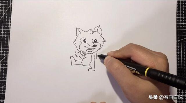 狐假虎威怎么画，狐假虎威简笔画儿童画