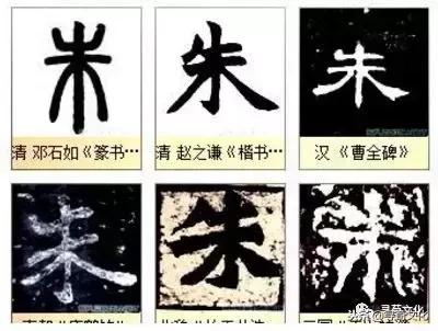 朱-汉字的艺术与中华姓氏文化，古代朱的象形字