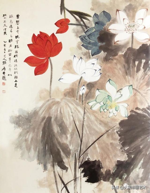 名画家水墨写意荷花，历代名家笔下的荷花