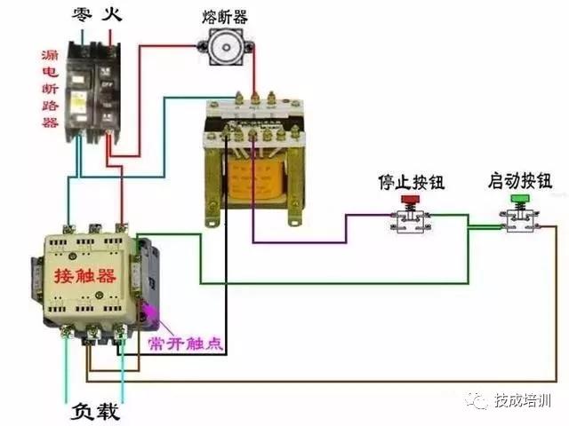 回路开关接线图，断路器接触器控制回路线路图（电工必备，电路图与接线图大全）