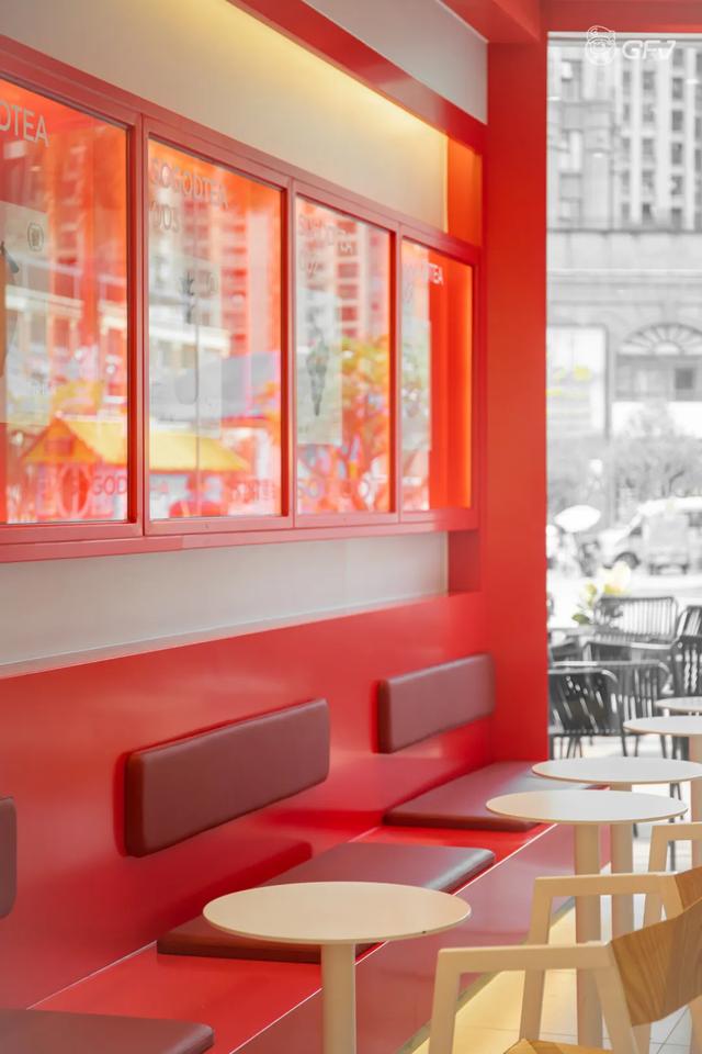 新场街茶屿水果茶，超巨型红色水果茶城堡