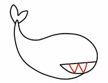 巨齿鲨怎么画儿童简笔画，简笔画儿童简笔画