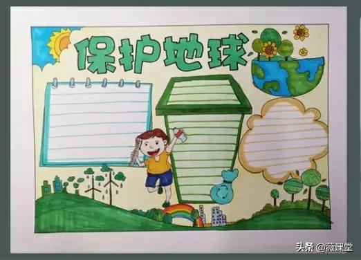 世界地球日手抄报内容学生，世界地球日，保护地球手抄报