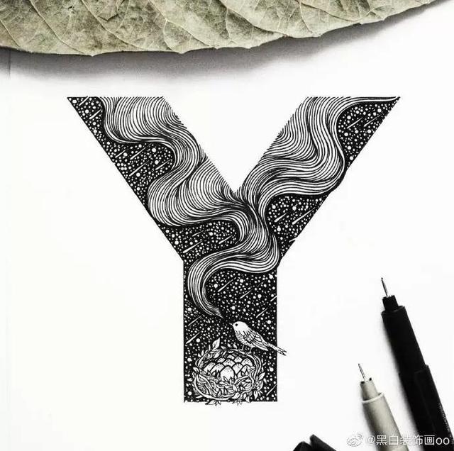好看的英文字母设计，好看的英文手绘设计（英文字母设计！插画风）