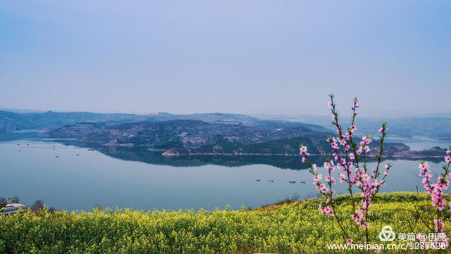 李庄黄河大堤风景区，黄河边青山绿水