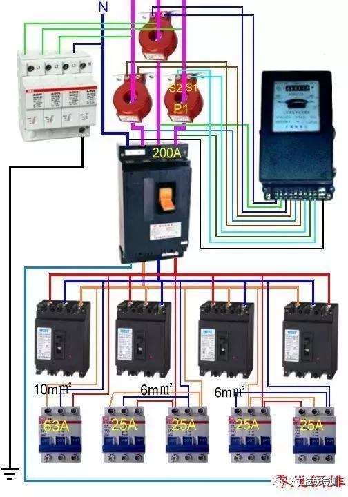 回路开关接线图，断路器接触器控制回路线路图（电工必备，电路图与接线图大全）