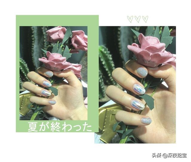 超级显白的基础款美甲，显白显嫩的美甲来一波儿~