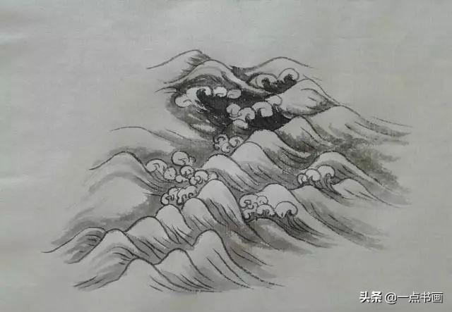 山水画教程画法步骤，山水画入门水的五种画法
