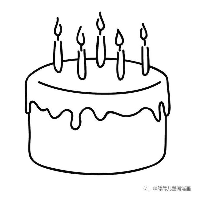 生日简笔画 手绘 可爱,生日简笔画