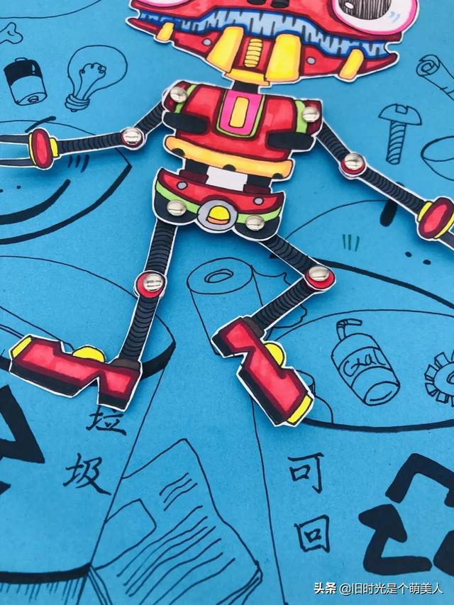 垃圾分类儿童画，主题儿童画垃圾分类教程（创意美术：垃圾分类作品范画）