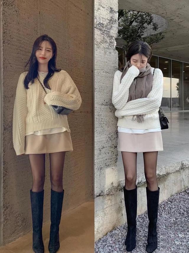 套头长款毛衣怎么搭配才好看，基础款毛衣也吸睛