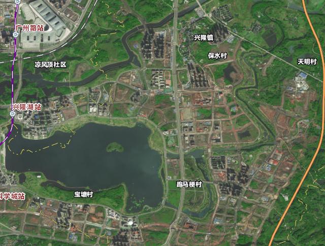 四川天府新区区域图，天府新区直管区原12镇卫星图像赏析