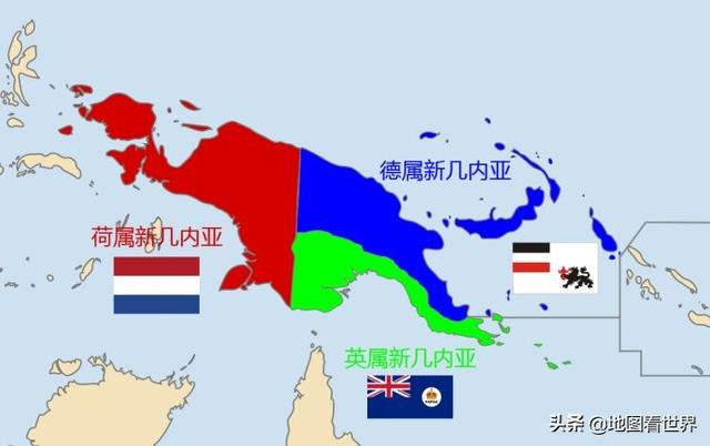 巴布亚新几内亚地图，阿尔及利亚边界开放（第二大岛上的国家巴布亚新几内亚）