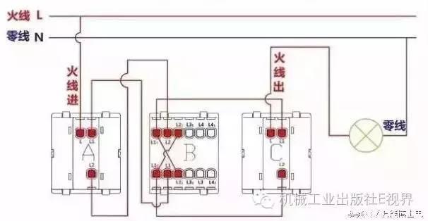 电灯开关怎么接线图解，开关的接线方法及图解大全（单控、双控、三控、四控）