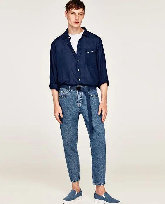 男士牛仔裤基本款，穿牛仔裤避免“太花俏”