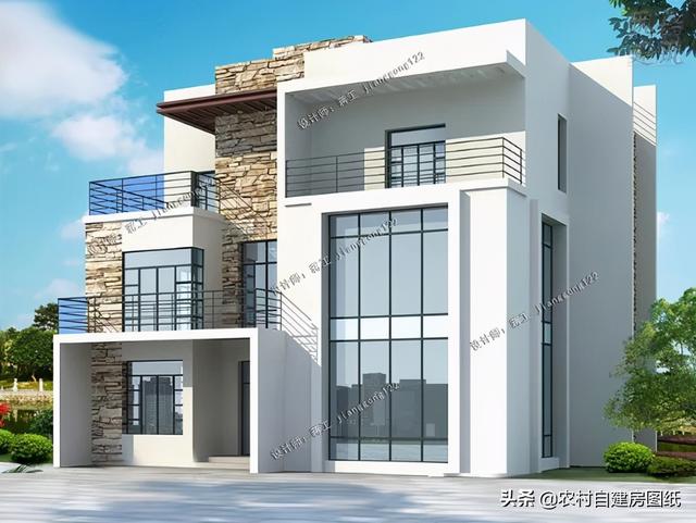 经典别墅设计图纸与效果图大全，拿图纸和建房效果给家人看