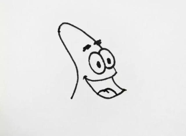 派大星简笔画100画，儿童简笔画教程-派大星