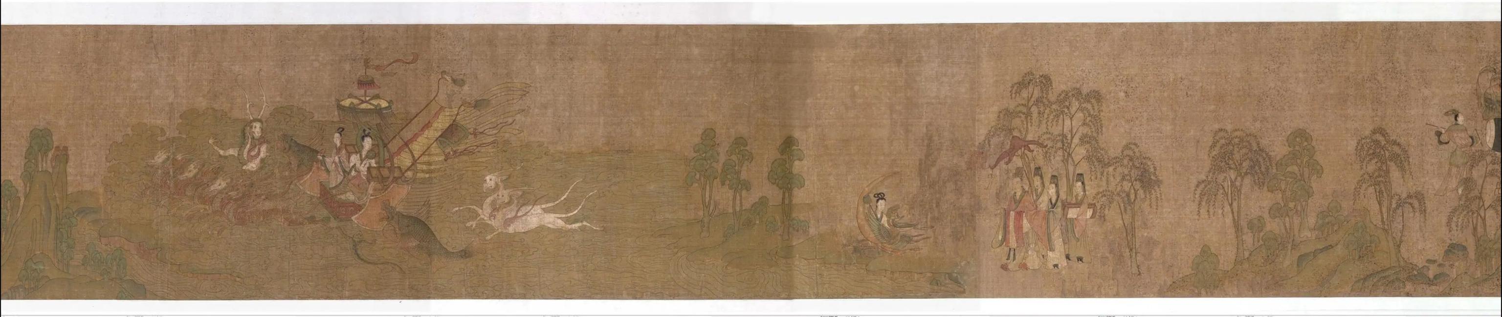 白描人物画东晋顾恺之代表作，提出“白描”的绘画理念