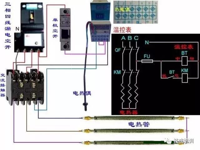 回路开关接线图，断路器接触器控制回路线路图（电工必备，电路图与接线图大全）