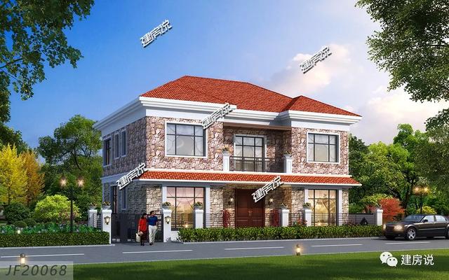 简洁大气实用二层别墅，20×12米二层现代别墅