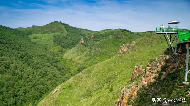 承德坝上草原全景，承德如画美景丰宁坝上草原