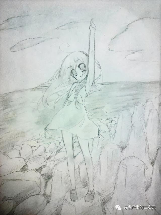 粉蓝两个女生日本动画角色，美动画人矢野茜