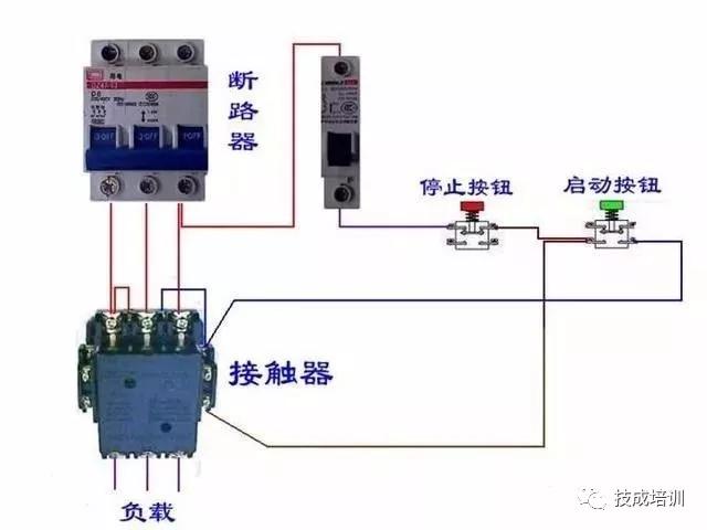 回路开关接线图，断路器接触器控制回路线路图（电工必备，电路图与接线图大全）