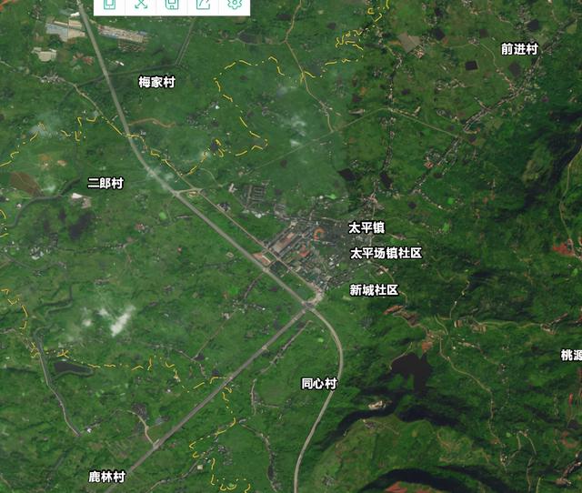 四川天府新区区域图，天府新区直管区原12镇卫星图像赏析