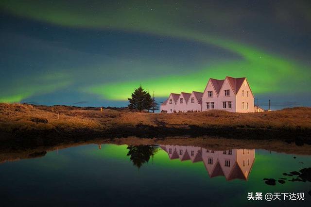 冰岛的地理位置以及邻国，北大西洋中的一个岛国