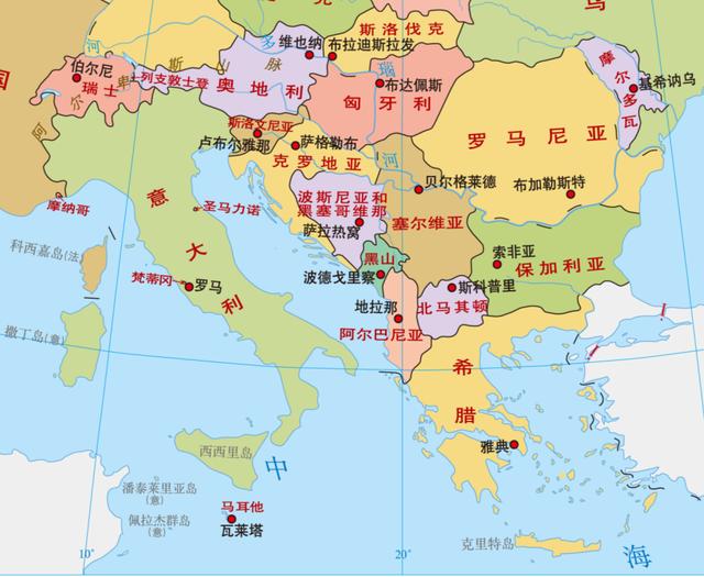 保加利亚地图位置，保加利亚共和国