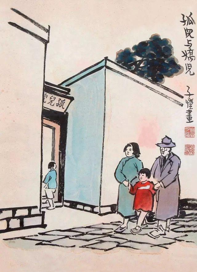 丰子恺漫画全集，丰子恺最著名的十幅漫画图（丰子恺100幅漫画处处是真）
