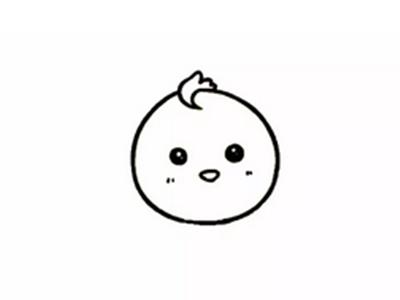 简单小黄鸭的简笔画，卡通动物简笔画