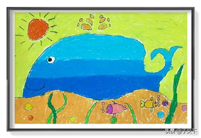 儿童可爱鲸鱼画，少儿美术动物篇
