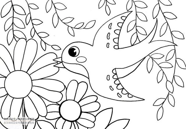 嬉戏花丛全文阅读，燕子怎么画儿童画