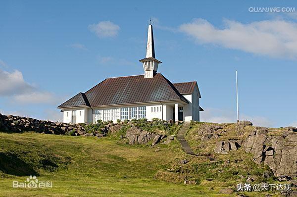 冰岛的地理位置以及邻国，北大西洋中的一个岛国