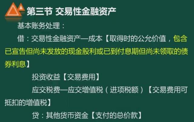 交易性金融资产的账务处理，交易性金融资产的取得的账务处理（交易性金融资产的会计处理）