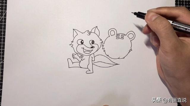 狐假虎威怎么画，狐假虎威简笔画儿童画
